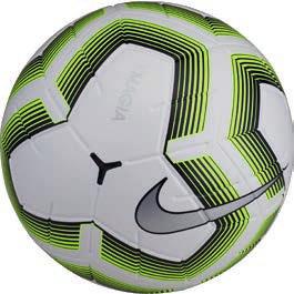 BALLS EQUIPMENT 100 NIKE MERLIN FEWER SEAMS, BIGGER SWEET SPOT. 4-panel construction reduces seams and enlarges the striking surface.