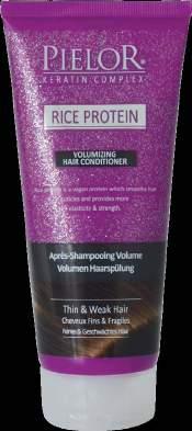 from damage Stops hair thinning VOLUMIZING HAIR CONDITIONER Rice protein is a vegan