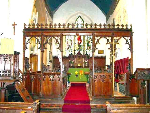 3 The 19 th century chancel screen lay at