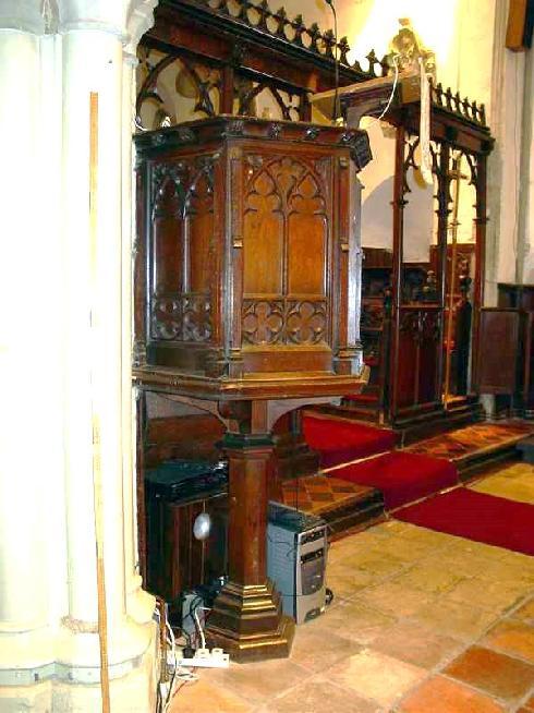 the chancel, closest to the north