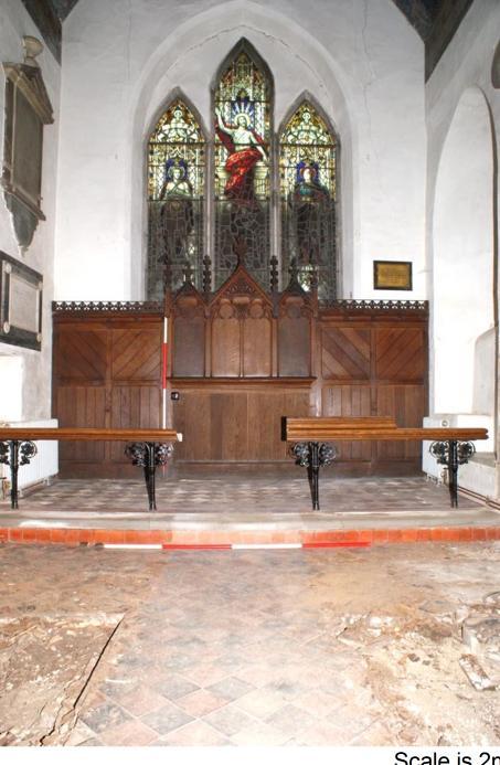5.1.2 The chancel stalls were removed prior to arrangements for the archaeological contractor to