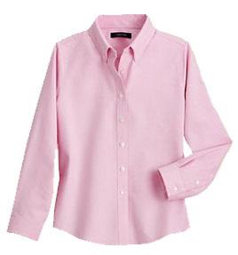 girls /women s Long Sleeve Oxford Shirt Three-quarter Sleeve Oxford Shirt Long Sleeve No Iron Pinpoint Shirt blue, chamois, dark pink, french blue,