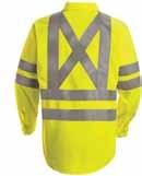HI-VISIBILITY Work shirt: class 3 level 2, x striping configuration SS14 X marks the spot - your spot. A reflective X on the back, along with around the arms and body, enhances.