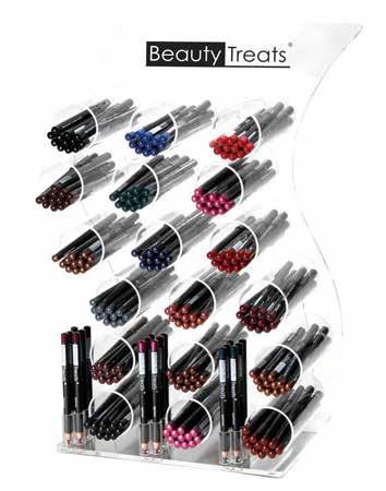 For Your Lips/Eyes Lip/Eye Liner Display Display includes 240 Assorted Eye and Lip Liner Pencils Colours include : Black, Dark Brown, Eggplant, Navy, Steel, Light Brown, Burgandy,