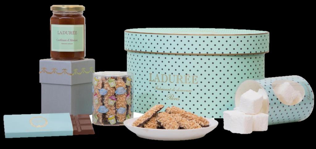 The green Blue Mademoiselle hamper with dots is filled with: 1