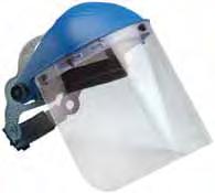 Hard Coatings (HC) are used to provide improved chemical and abrasive resistance. Hard coatings increase the useful work life of a face shield in some environments.