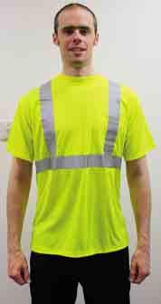 Bands Body Braces 2 M 150g -4411B 2 L 200g -4412C 2 XL 300g -4413D 2 XXL 400g -4414E High Visibility T-Shirts Yellow knitted polyester. Elasticated neck. 50mm wide ScotchliteTM retro reflective bands.