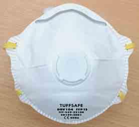 Particulate Respirator Mask DRM212 With polypropylene (PP) outer layers provides smooth lining and avoids loose fibres, fringe seal avoids open layer around the edges.