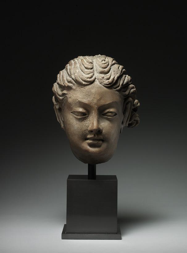 2 Terracotta head of a Western man Gandhara civilisation (modern-day Pakistan/Afghanistan), 4th 5th century Height: 21 cm (8¼ in) Width: 18 cm (7⅛ in) Provenance: Private collection, Germany For