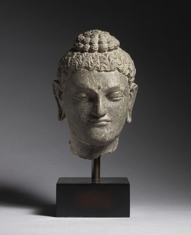 4 Schist head of Buddha Ancient region of