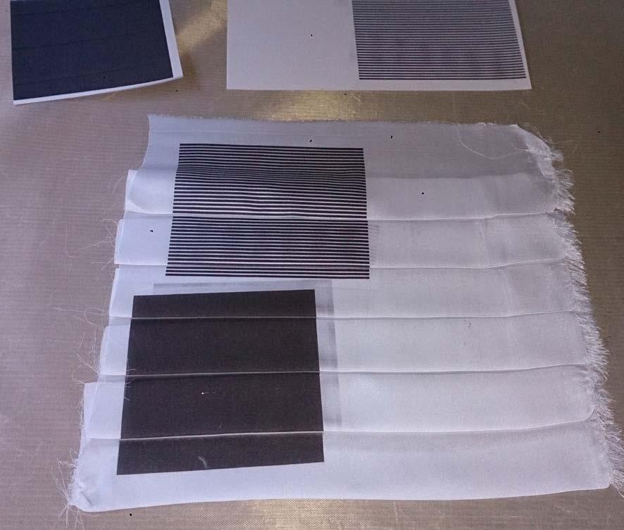 Fig. 27 - Printing with transfer on top of the pleats was