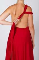 straps around bodice to desired tying spot front, back or side of frock.