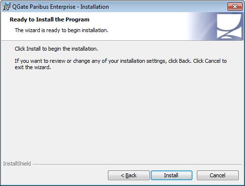 13 Paribus Installation 5) From the Destination Folder dialog, click on the Next > button to accept the default destination folder or click on the Change button to locate an alternative path and