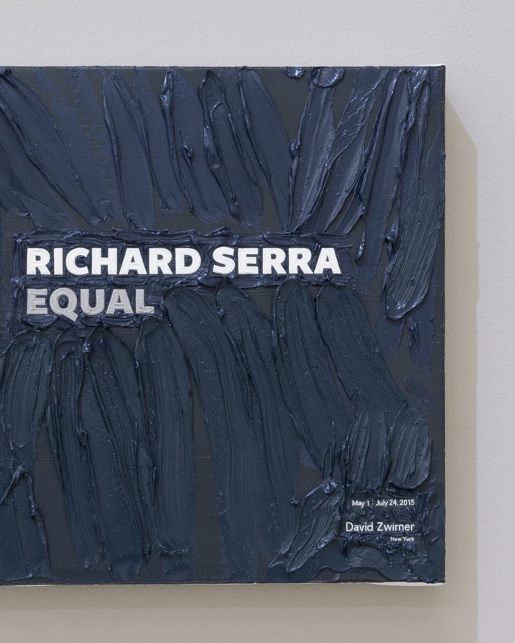 Simon Linke, Richard Serra at David Zwirner,
