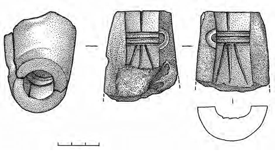 ARCHAELOGIA BALTICA 6 Fig. 3. A casting mould from the Narkūnai hill-fort, according to A. Luchtanas, 1981, Fig.