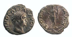 A first-century BC Republican denarius (SUR-835547) from Wanborough, Surrey (d.20mm) A first-century BC Republican denarius (NLM-7C3197) from Rothwell, Lincolnshire (d.19 x 1.