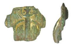 Mounts from horse-harness were frequently re-used, mainly as brooches but also as mounts on other objects such as boxes.