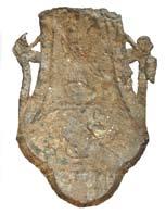 Lincolnshire (38 x 27mm) A twelfth- or thirteenth-century ampulla (KENT-CAEA33) from Birchington, Kent (97.18 x 65.98 x 8.