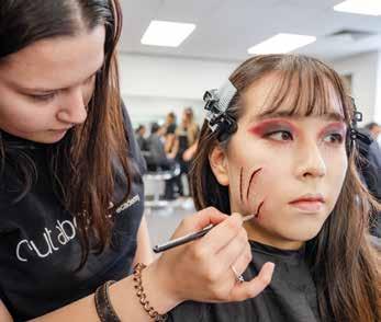 Industry Themed Learn from industry-respected tutors Get introduced to special-effects makeup More than makeup Learn work and business skills, as well as