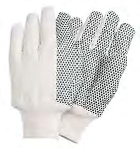 S, L I-19B Extra-long wear, PVC-dotted, cotton flannel palms, seamless index finger,