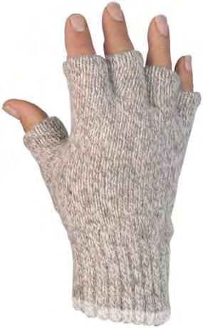 Unisex S, M, L 44200 Ragg wool half-finger glove