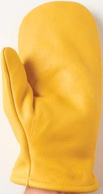 150 gram Thinsulate insulation. GB065L Buttersoft deer-split mitt with pullout liner.