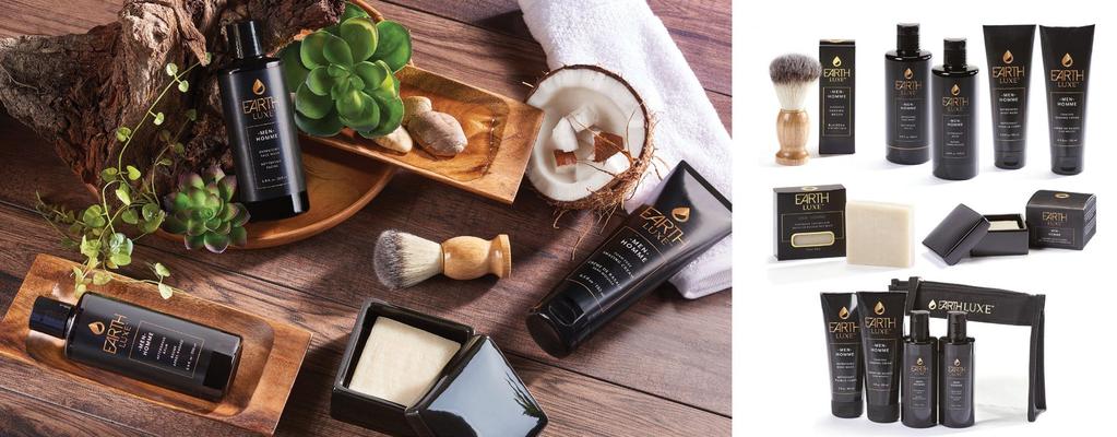 Earth Luxe 18 Earth Luxe 19 MEN S BATH & BODY COLLECTION For the discerning man who appreciates quality and luxury when it comes to his personal grooming regimen.
