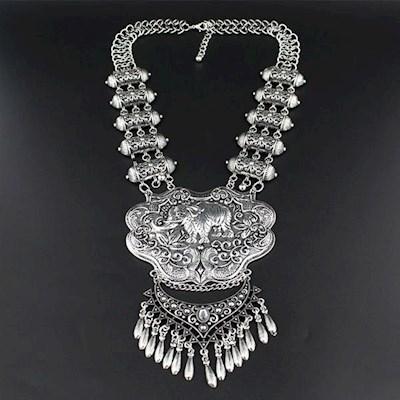 Choker statement necklace fashion Elephant Price: $23.