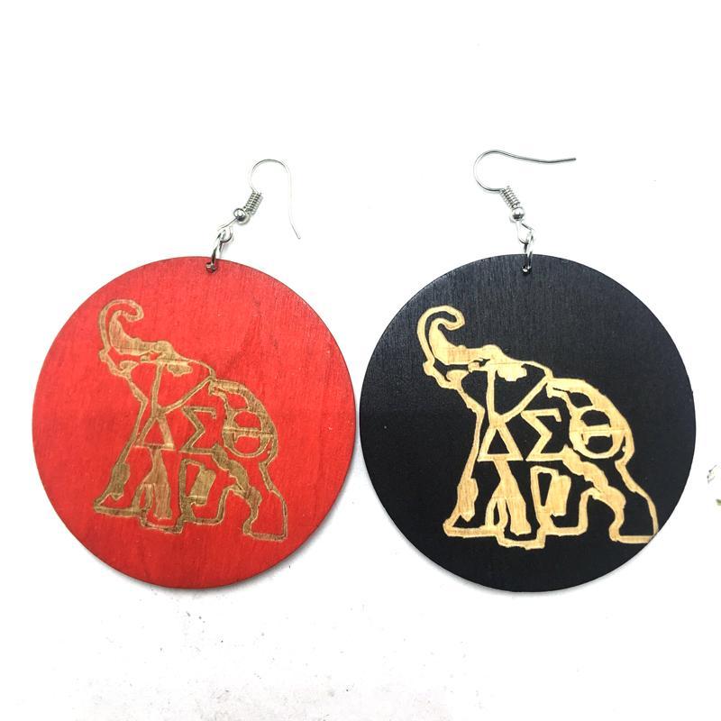Delta Sigma Theta Engraved wooden earrings Price: $5 Earring Type: Hoop Earrings Item Type: Earrings Brand Name: Natural tree Style: