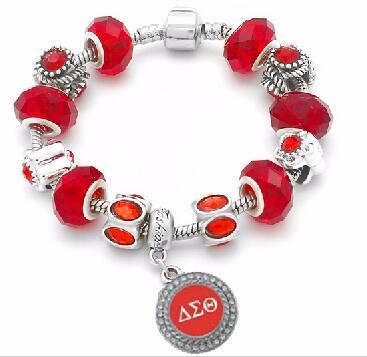 Red Bead Delta Sigma Theta Sorority DST Charm Bracelet Price: $23.