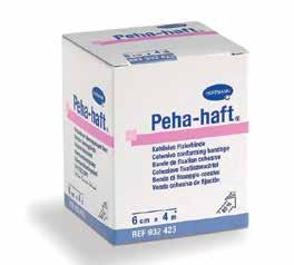 Peha-haft Self-adhering retention bandage Latex free PROVIDES PROTECTS THE WOUND REMOVES KILLS AND /OR REMOVES BACTERIA - - - FEATURES & BENEFITS Latex-free