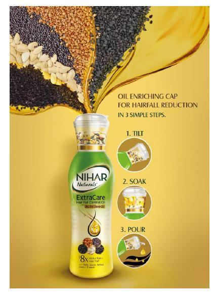 Nihar Naturals Extra Care - Reduces Hairfall by upto 8X -