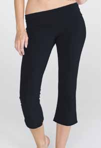 Bella WO Cotton/Spandex Capri Pant 0815 A Bella signature cropped capri pant featuring a roll-down waistband to help minimize and flatter the stomach area and back view with