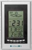 dimensiuni : 12x8,5x4 cm, ambalare 30x60 4787-i125 13,24 Digital weather station with clock, alarm, temperature and humidity information and light up display.