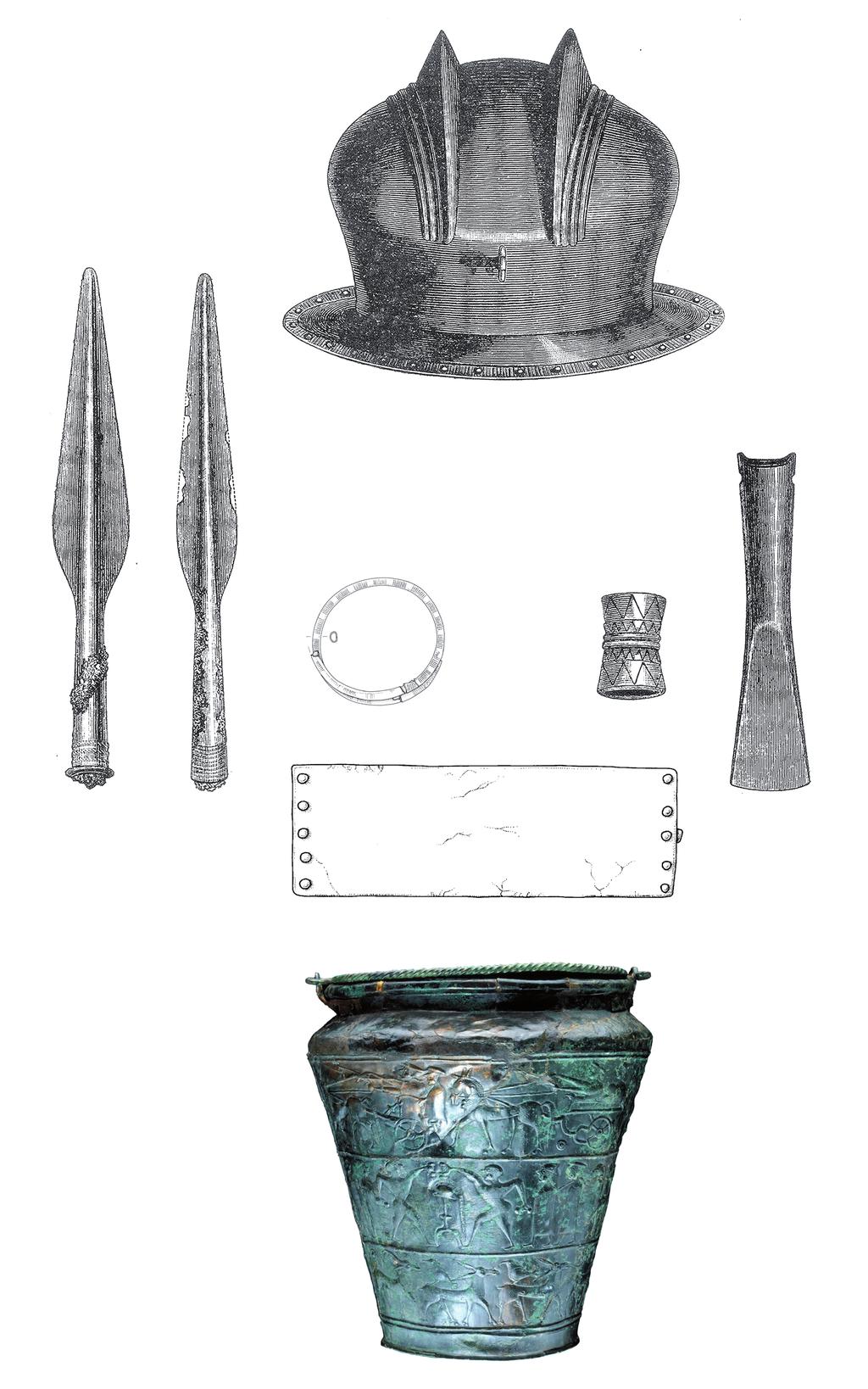 Fig. 7: Finds from the grave with the Vače Situla.