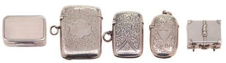 * 150-180 248 A George IV silver decanter label, maker JW, Birmingham, 1824 of rectangular outline Brandy, together with two other 19th century labels, total weight of silver 0.95ozs.