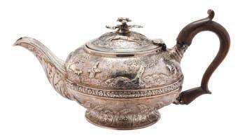* 300-400 301 A George III sparrow beak cream jug, maker Samuel Godbehere & Edward Wigan, London, 1787 of baluster form with writhen fluting, 7.5cm.