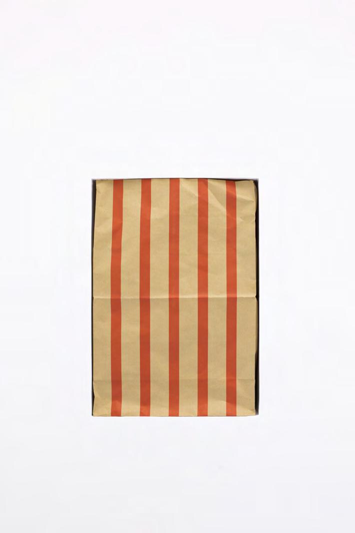 Gabriel Sierra Untitled (Red striped paper bag) 2013