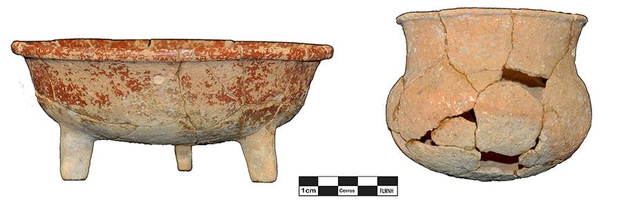 The Santa Unslipped tripod cup Lisa Duffy sampled for residue analysis is one of six examples collected from Cerro Maya.