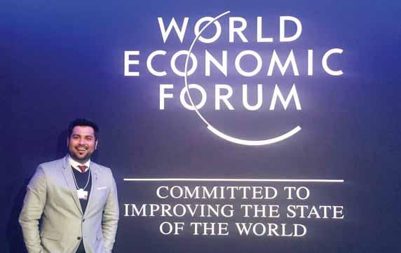 16 GULF TIMES Sunday, February 10, 2019 Young climate change activist represents Qatar in Davos By Mudassir Raja A young Indian expatriate represented Qatar in the World Economic Forum (WEF) recently