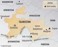 Tajikistan gem area map.
