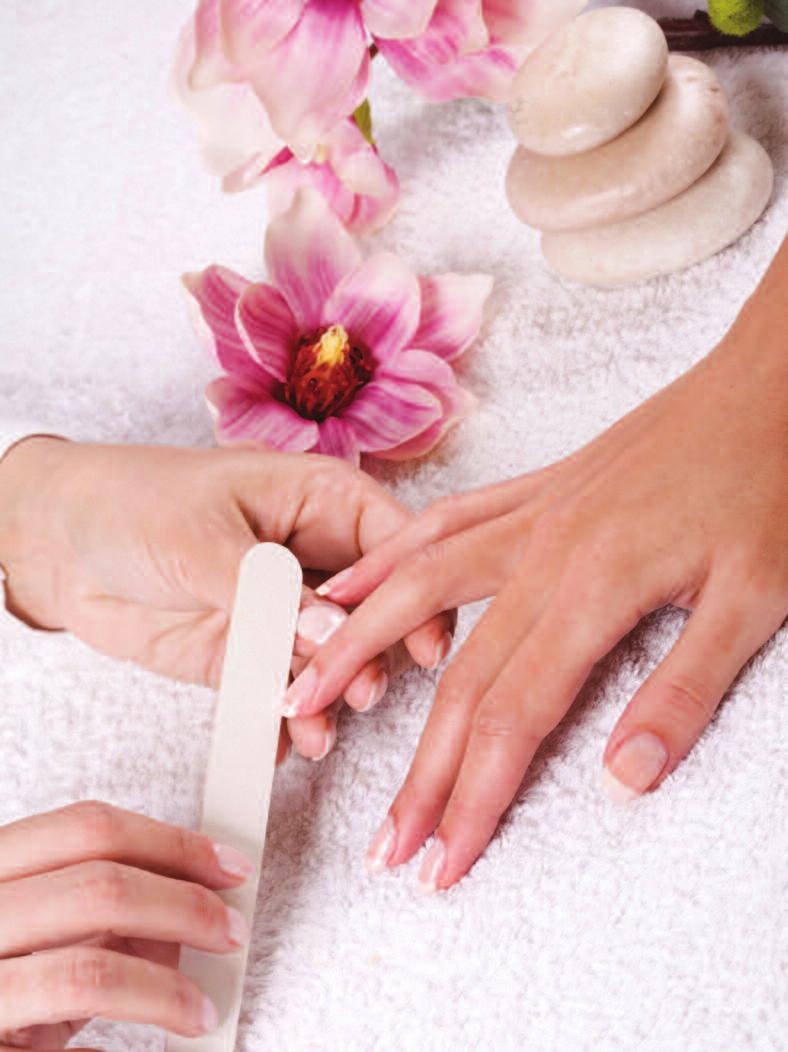 NAIL SERVICES T H E R E M È D E M A N I C U R E A classic manicure including nail shaping, cuticle care, paraffin mask, relaxing hand massage and expert polish application.
