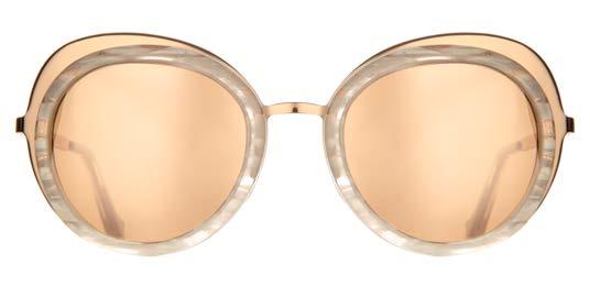 1136 in Angel Pearl with 18ct Rose Gold Lenses 1136 The Eclipse A modern
