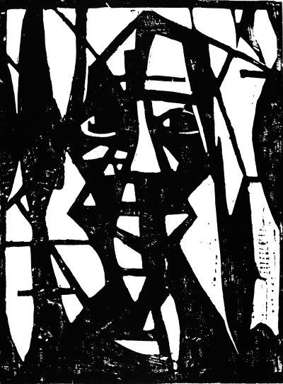 Grove 4 (http://unurthed.com/2007/07/16/german- expressionist- woodcuts/) A German Expressionist woodcut by Christian Rohlfs, titled Large Head (1922).