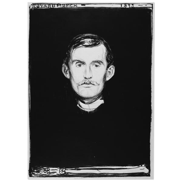 Grove 6 (https://www.britishmuseum.org/explore/highlights/highlight_image.aspx?image=ps766 71.jpg&retpage=21454) This is Self-portrait with a skeleton arm by Edvard Munch.