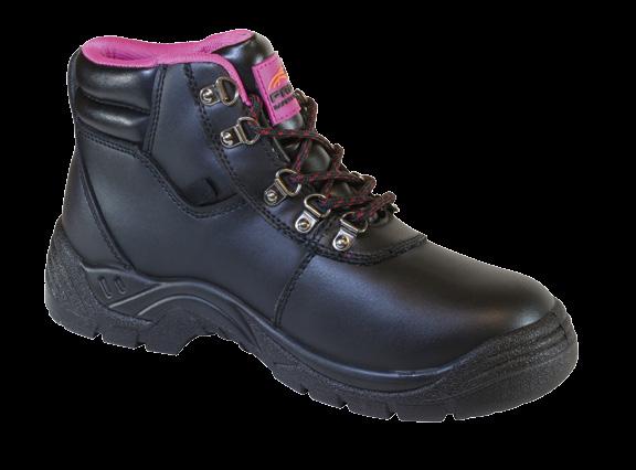 (Female) CHARLOTTE BLACK LADIES SAFETY SHOE LS02 Black safety Shoe dual density