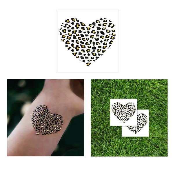 Bracelets 2 PACK Cheetah Heart #1599