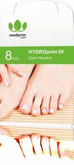 HYDROprim 20 HYDROprim 48 Hydrocolloid dressings HYDROprim 20 for dry calluses on toes Hydrocolloid dressings HYDROprim 48 for dry and wet calluses The skin between toes is very thin and delicate so
