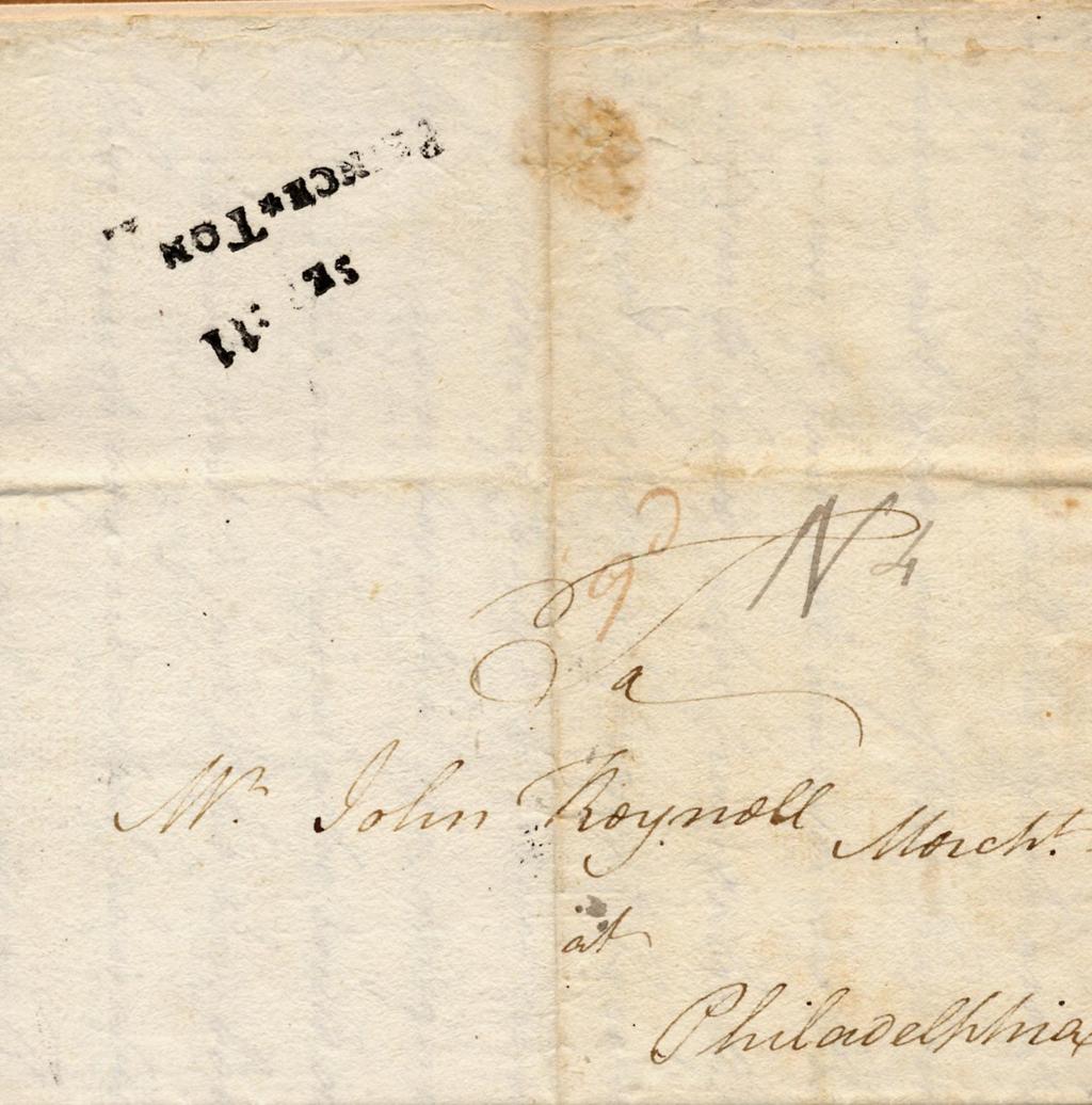 The American Revolution PRINCETON 1775 This Princeton straight line postmark was first used by the British Parliamentary Post.