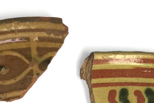 A selection of early modern pottery from the III phase of settlement activities.